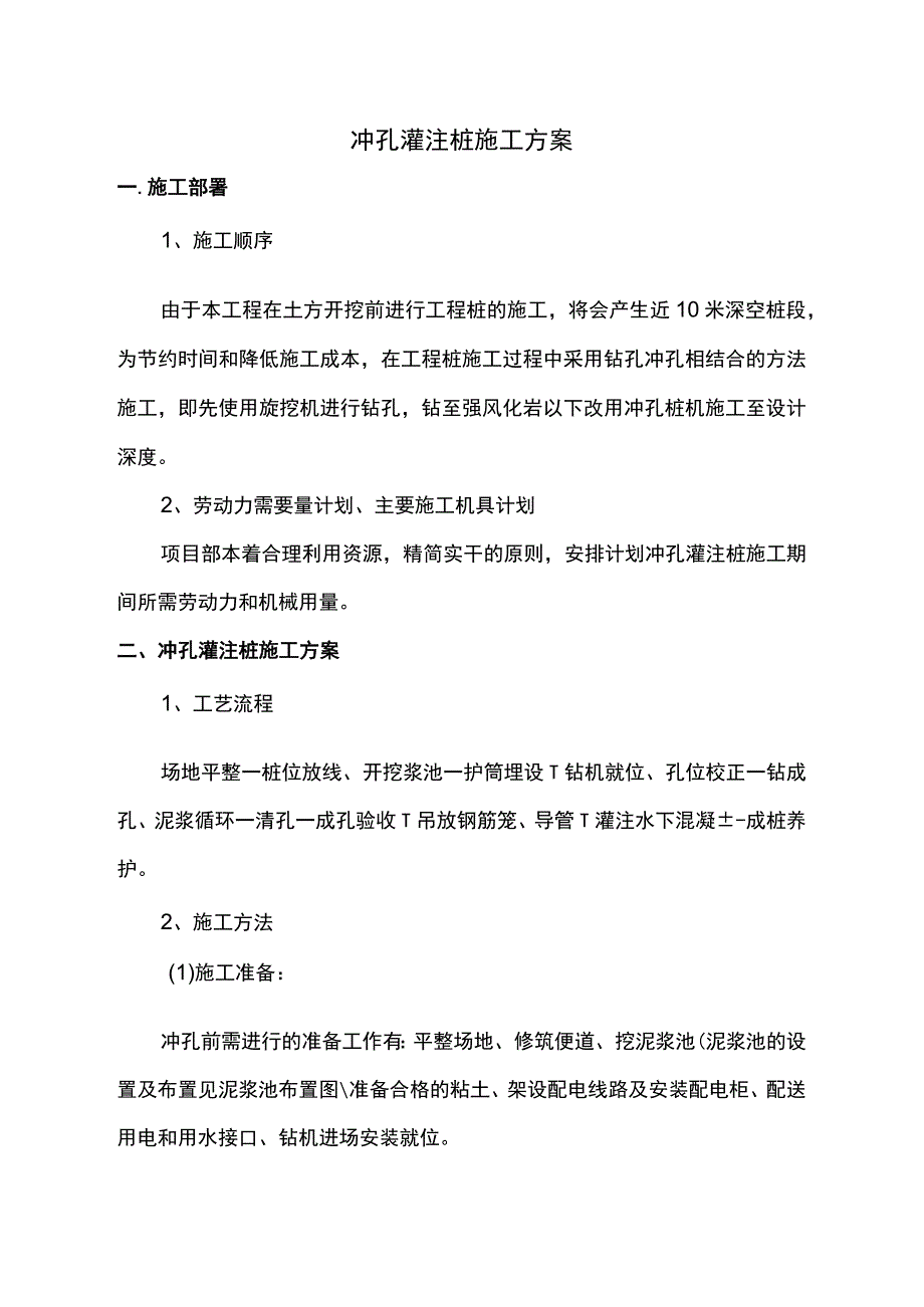 冲孔灌注桩施工方案 (5).docx_第1页