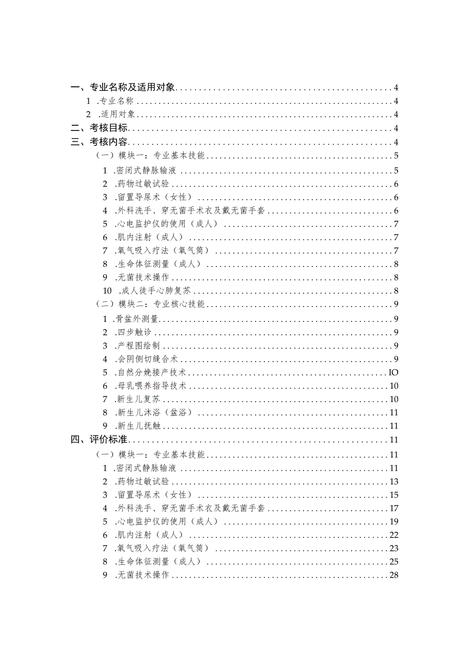 长沙卫生职业学院助产专业技能考核标准.docx_第2页