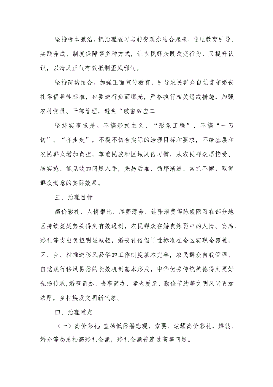 XX区开展高价彩礼、大操大办等农村移风易俗重点领域突出问题专项治理工作方案.docx_第2页