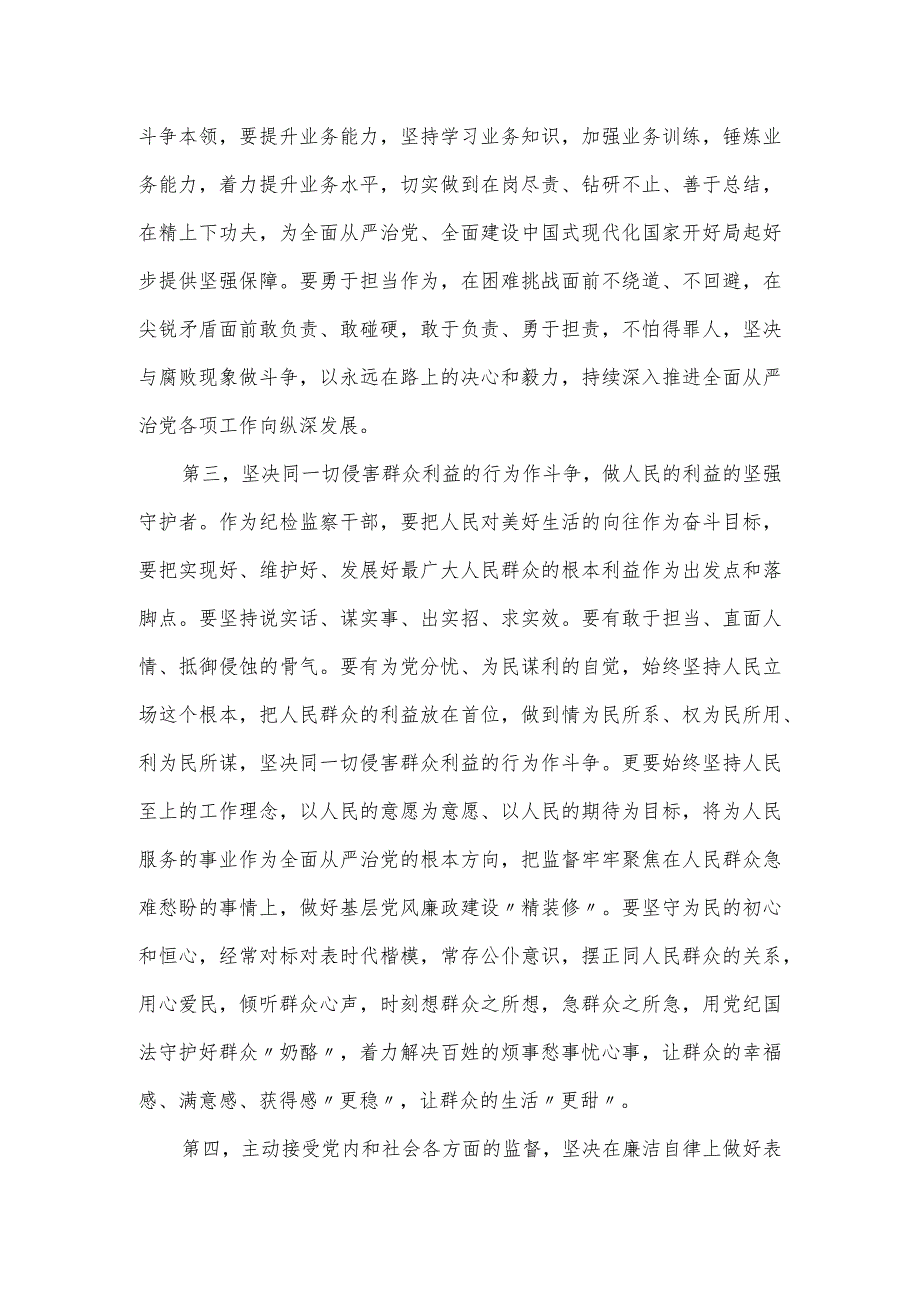 纪检监察干部队伍教育整顿专题学习培训研讨交流发言材料.docx_第3页