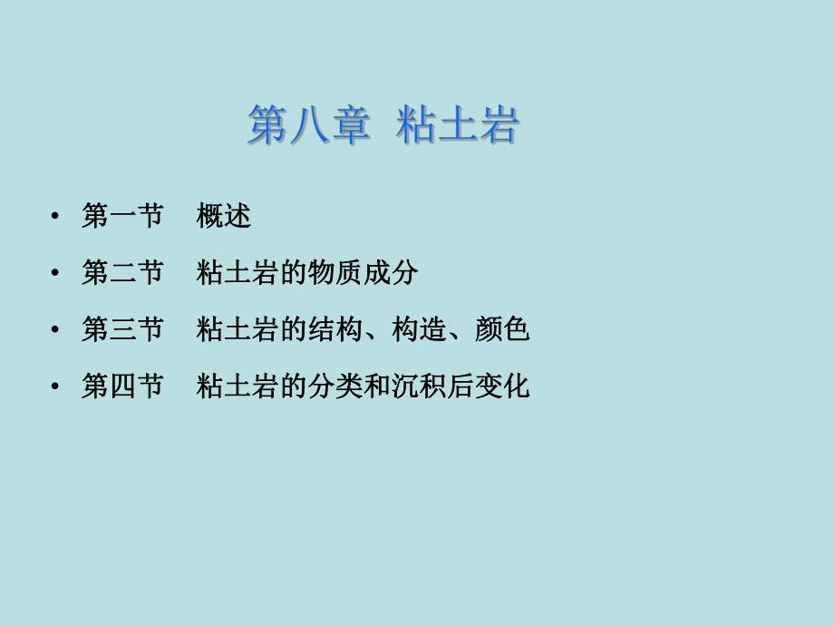 8第八章粘土岩.ppt_第1页