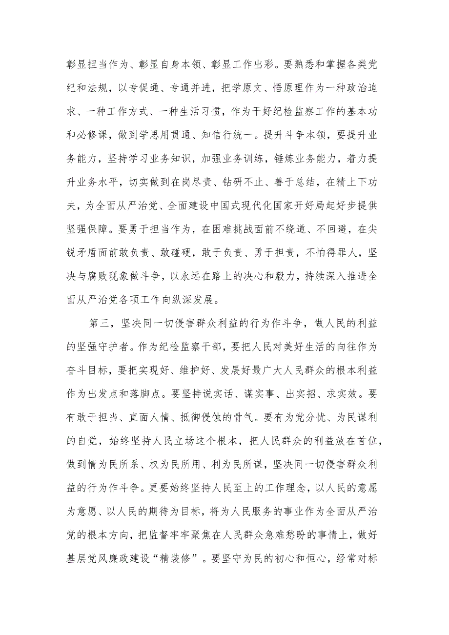 纪检监察干部队伍教育整顿专题学习培训研讨交流发言材料2023.docx_第3页