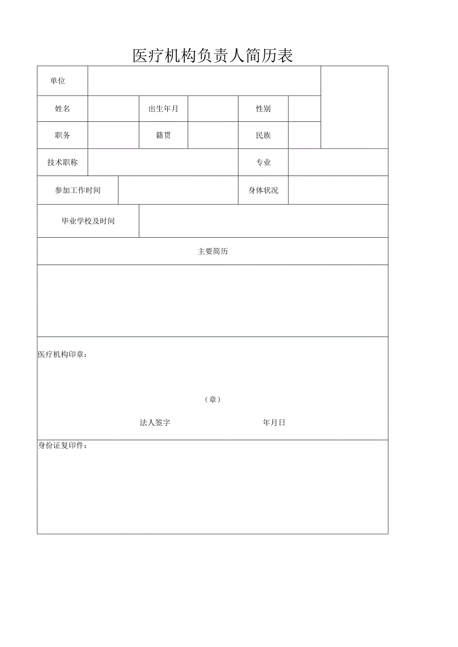 医疗机构负责人签字确认表.docx_第1页