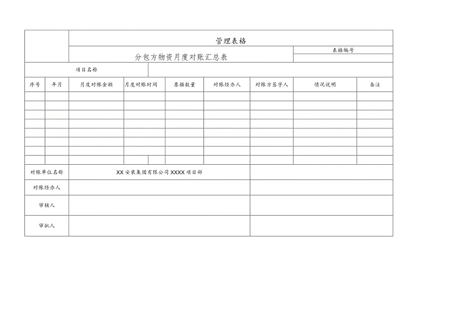 分包方物资月度对账汇总表.docx_第1页