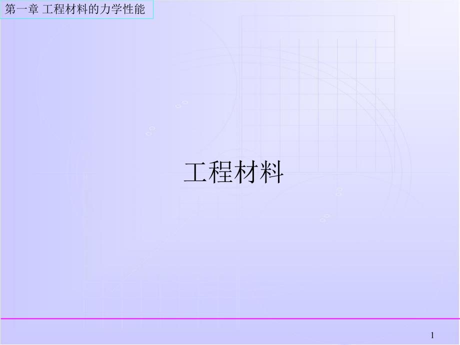 第1章工程材料的力学性能.ppt_第1页