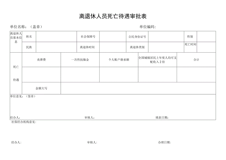 离退休人员死亡待遇审批表.docx_第1页