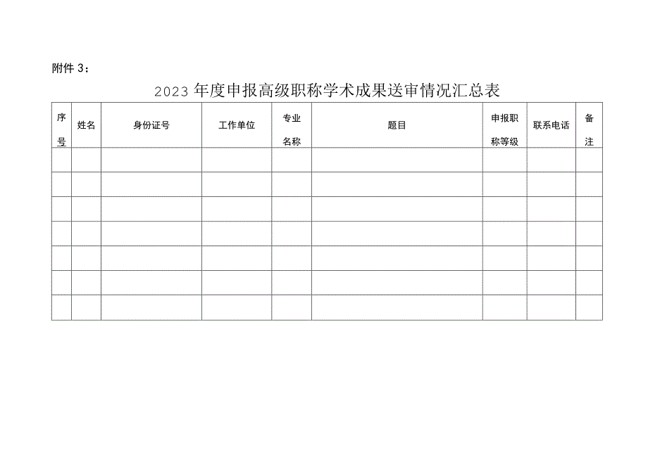 事业单位职称申报推荐数量统计表.docx_第3页