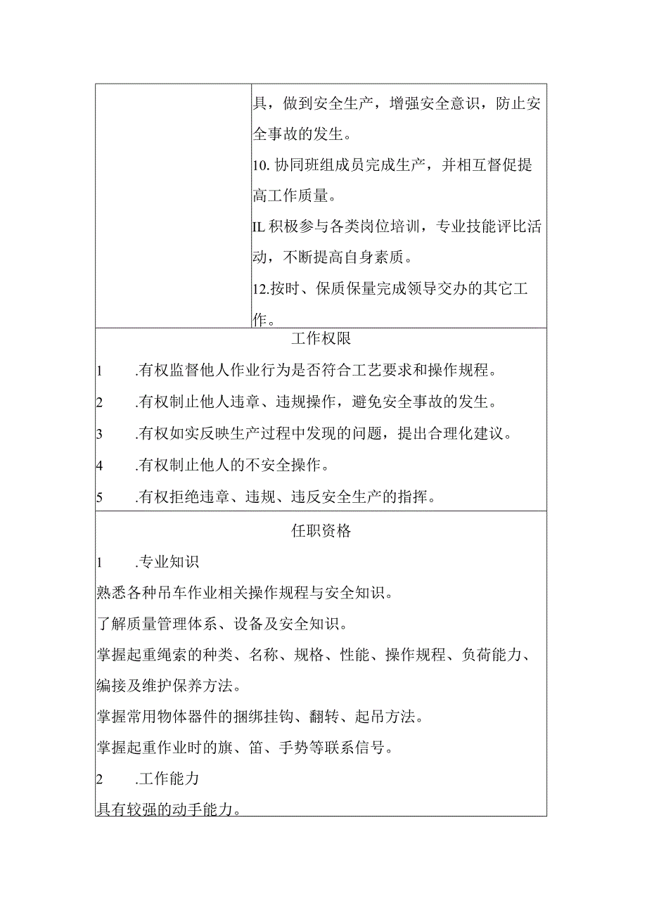 机车修造分公司吊车工岗位工作说明书.docx_第3页