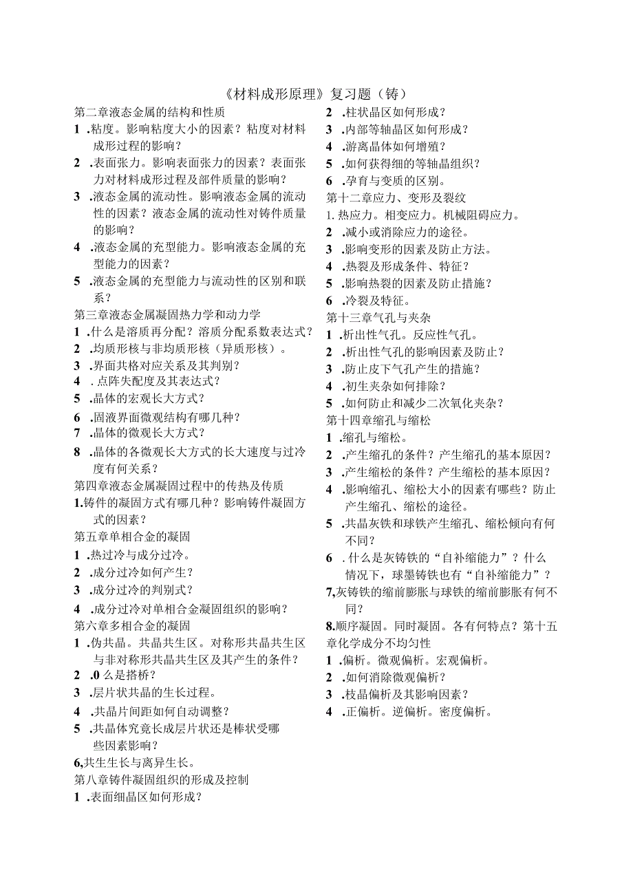 《材料成形原理》复习题铸.docx_第1页
