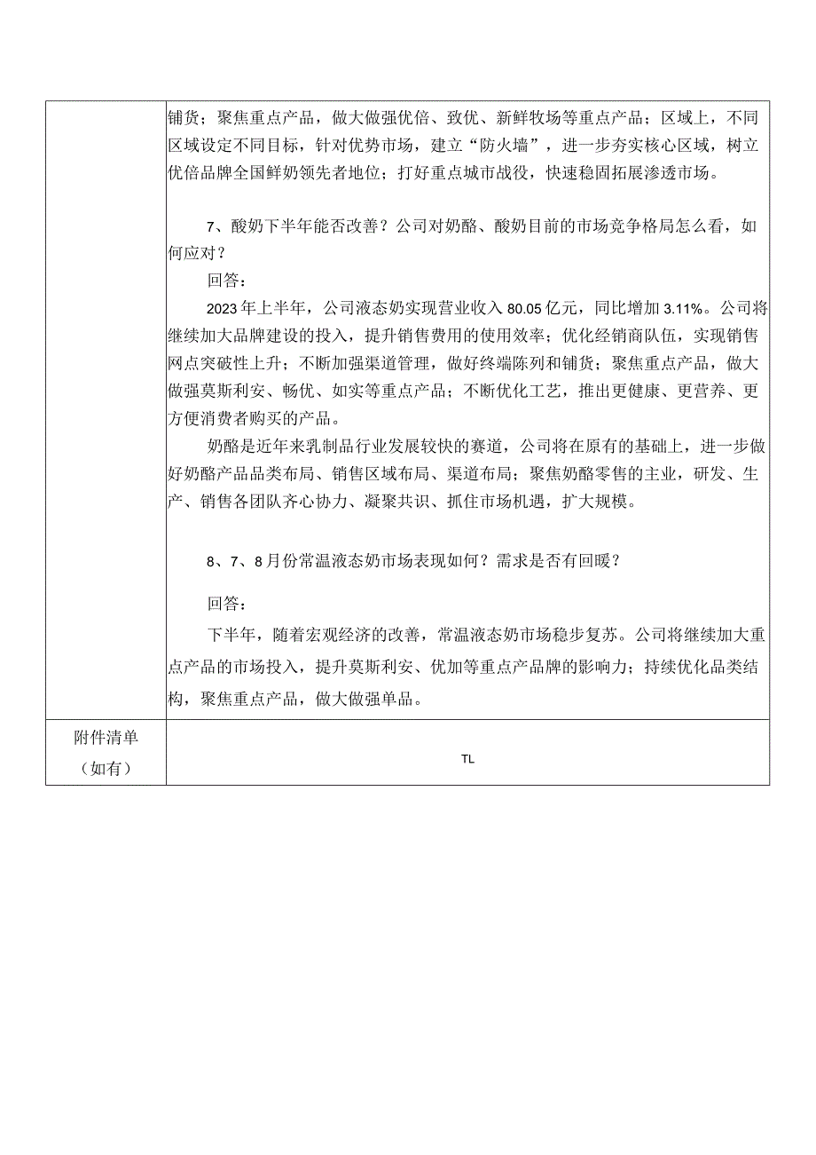 证券代码600597证券简称光明乳业光明乳业股份有限公司投资者关系活动记录表.docx_第3页