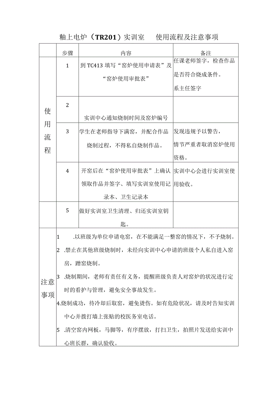 陶瓷美术与设计艺术学院釉上电炉TR201实训室使用申请表.docx_第2页