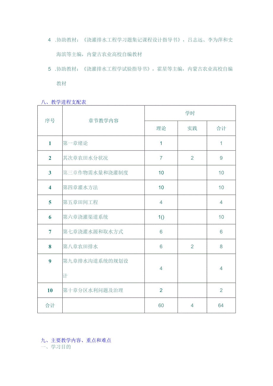 《农田灌溉与排水》教学大纲.docx_第3页