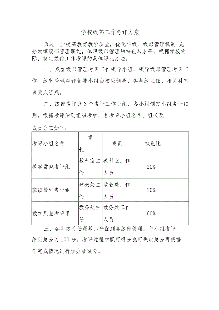 学校级部工作考评方案.docx_第1页