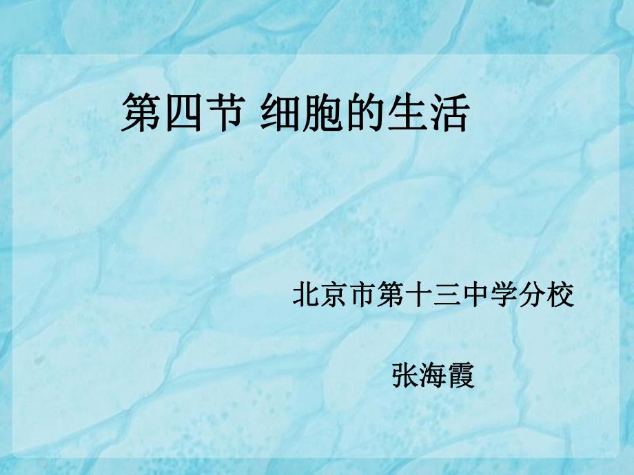 细胞的生活十三中分校张海霞 精品教育.ppt_第3页