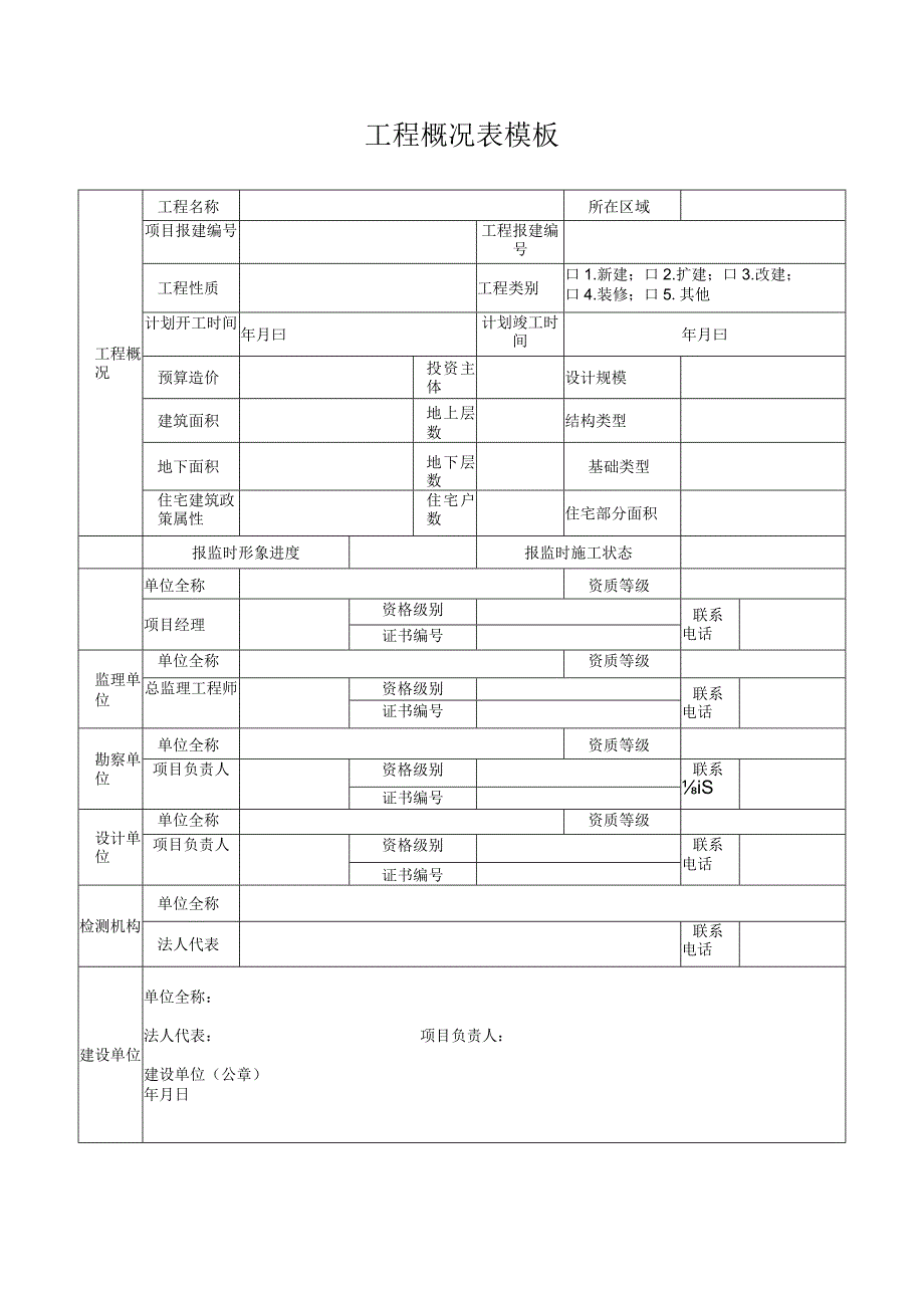 工程概况表模板.docx_第1页