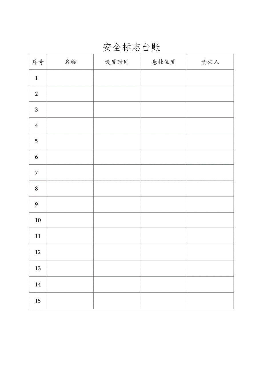 安全标志台账.docx_第1页