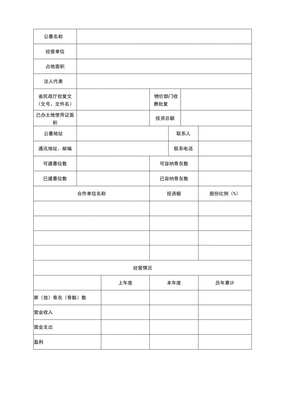 福州市经营性公墓年检表.docx_第2页