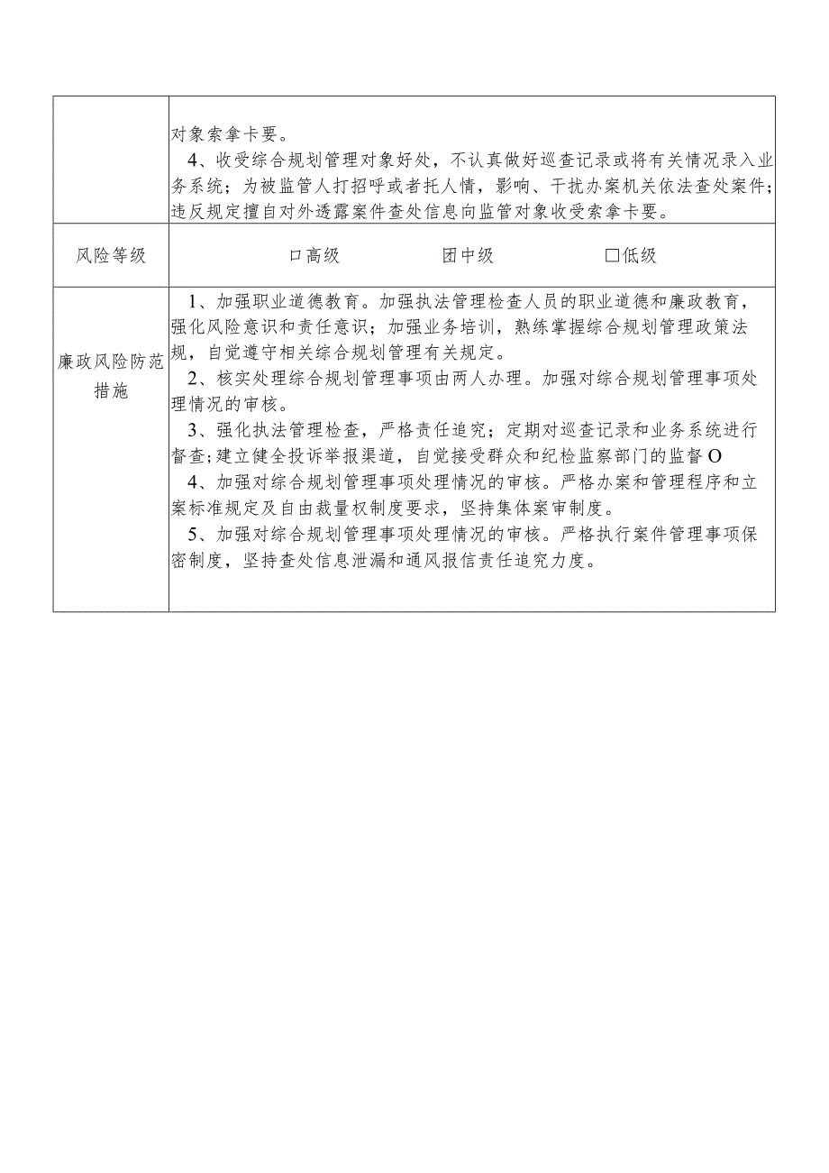 某县发展和改革部门综合规划管理股干部个人岗位廉政风险点排查登记表.docx_第2页