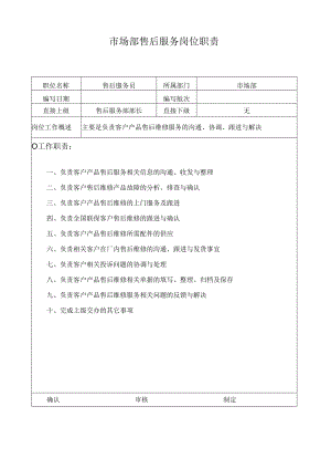 市场部售后服务岗位职责.docx