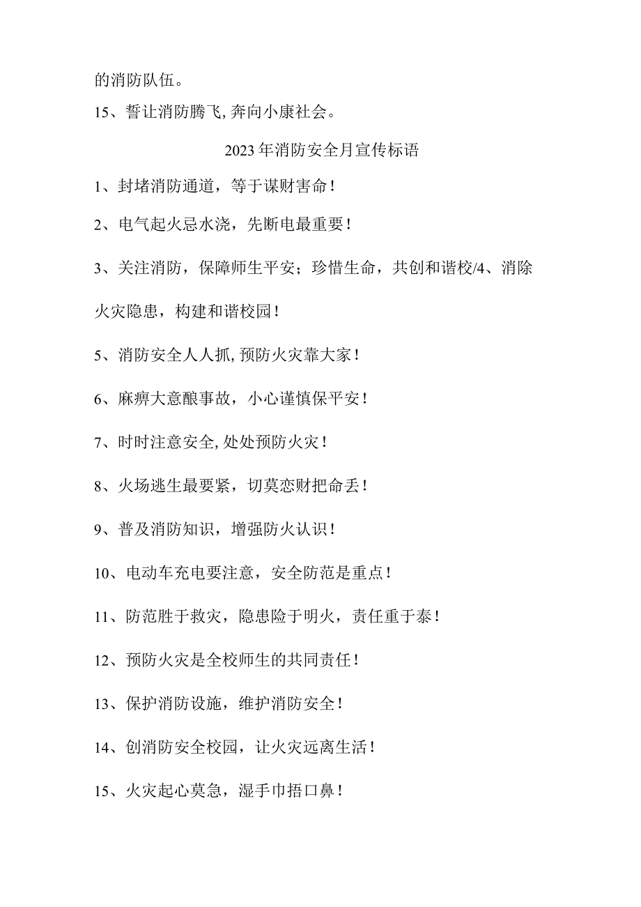 2023年化工企业消防安全月宣传活动标语 （汇编4份）.docx_第2页