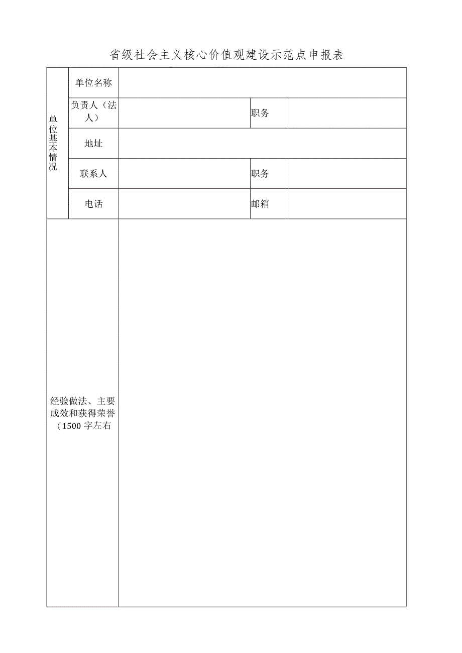 省级社会主义核心价值观建设示范点申报表.docx_第1页