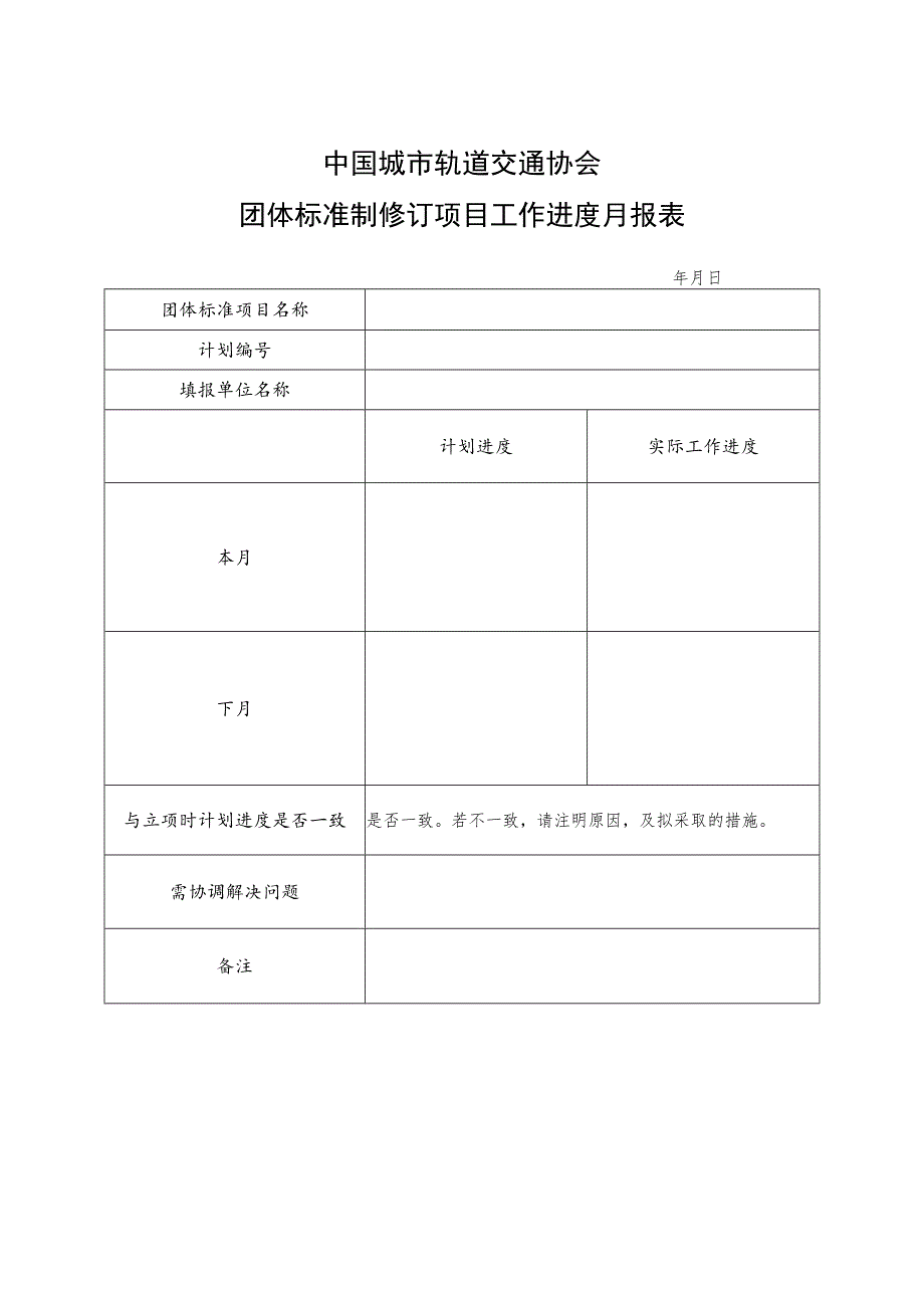 模板36.标准制修订项目工作进度月报表.docx_第1页