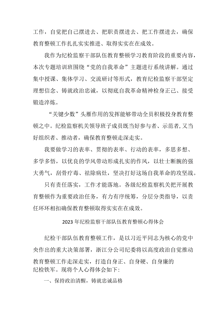 公安派出所2023年纪检监察干部队伍教育整顿个人心得体会 （10份）.docx_第2页