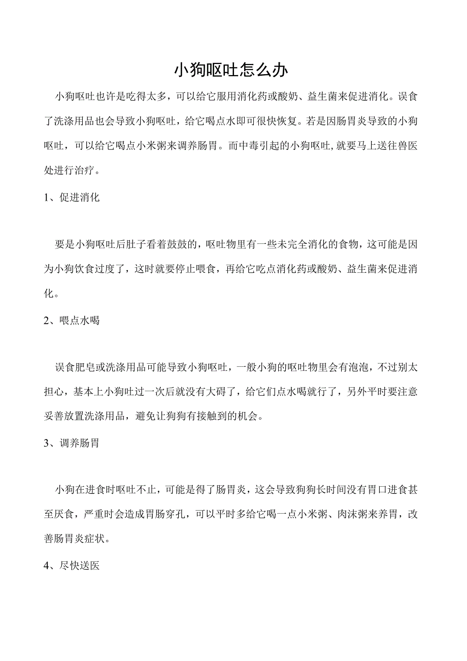 小狗呕吐怎么办.docx_第1页