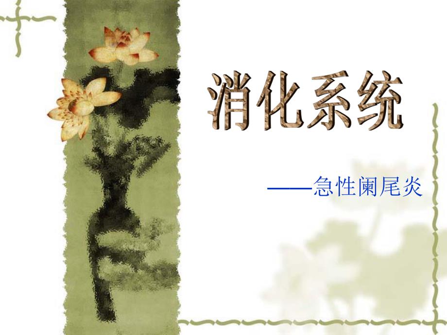 第一部分：阑尾炎名师编辑PPT课件.ppt_第1页