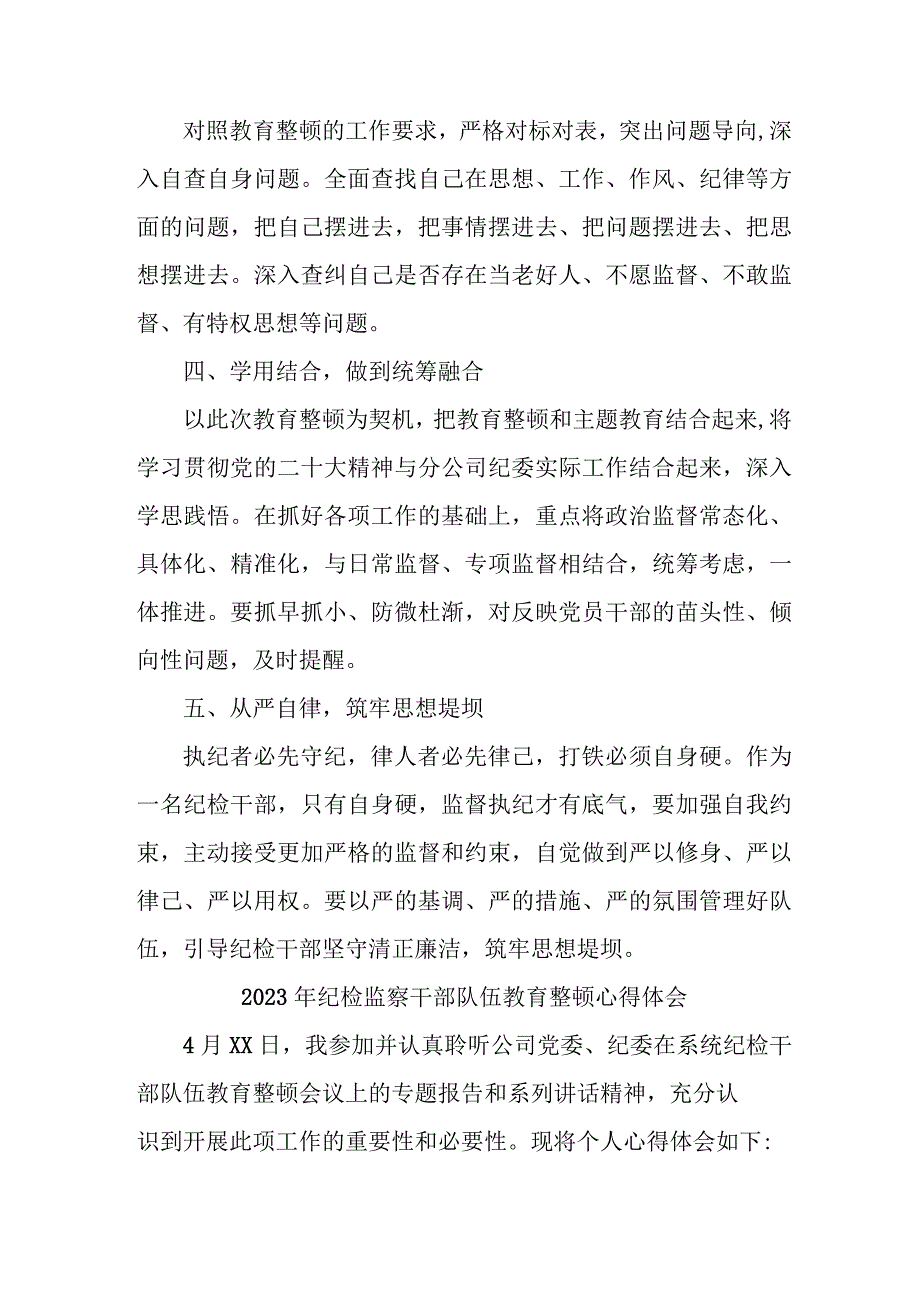 高等学院2023年纪检监察干部队伍教育整顿个人心得体会.docx_第2页