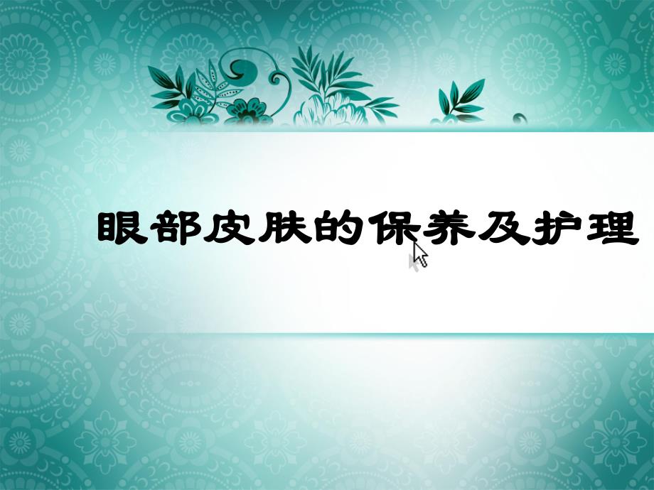 眼部皮肤的保养及护理.ppt_第1页