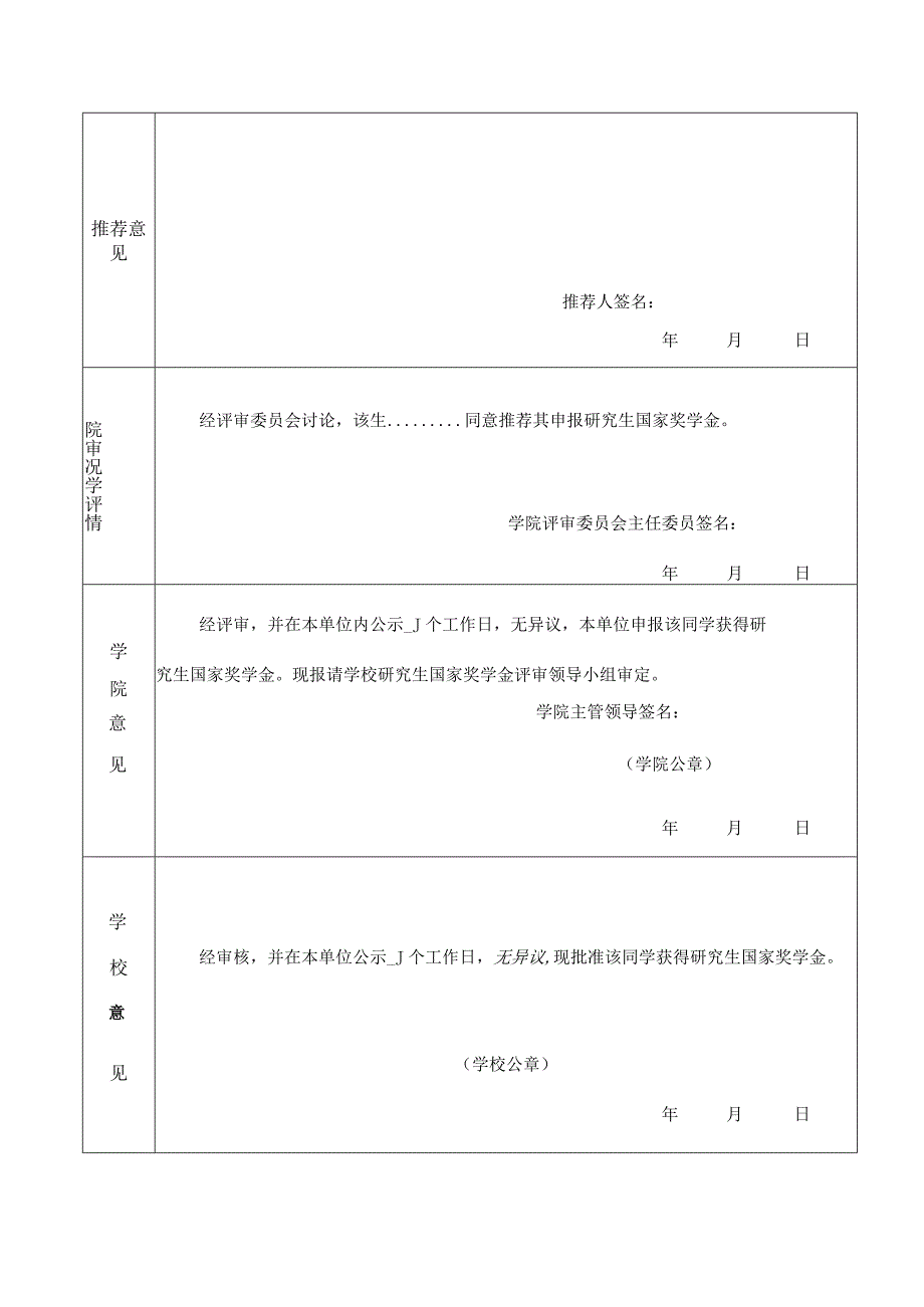 XX电子科技大学2022年研究生国家奖学金申请审批表.docx_第2页