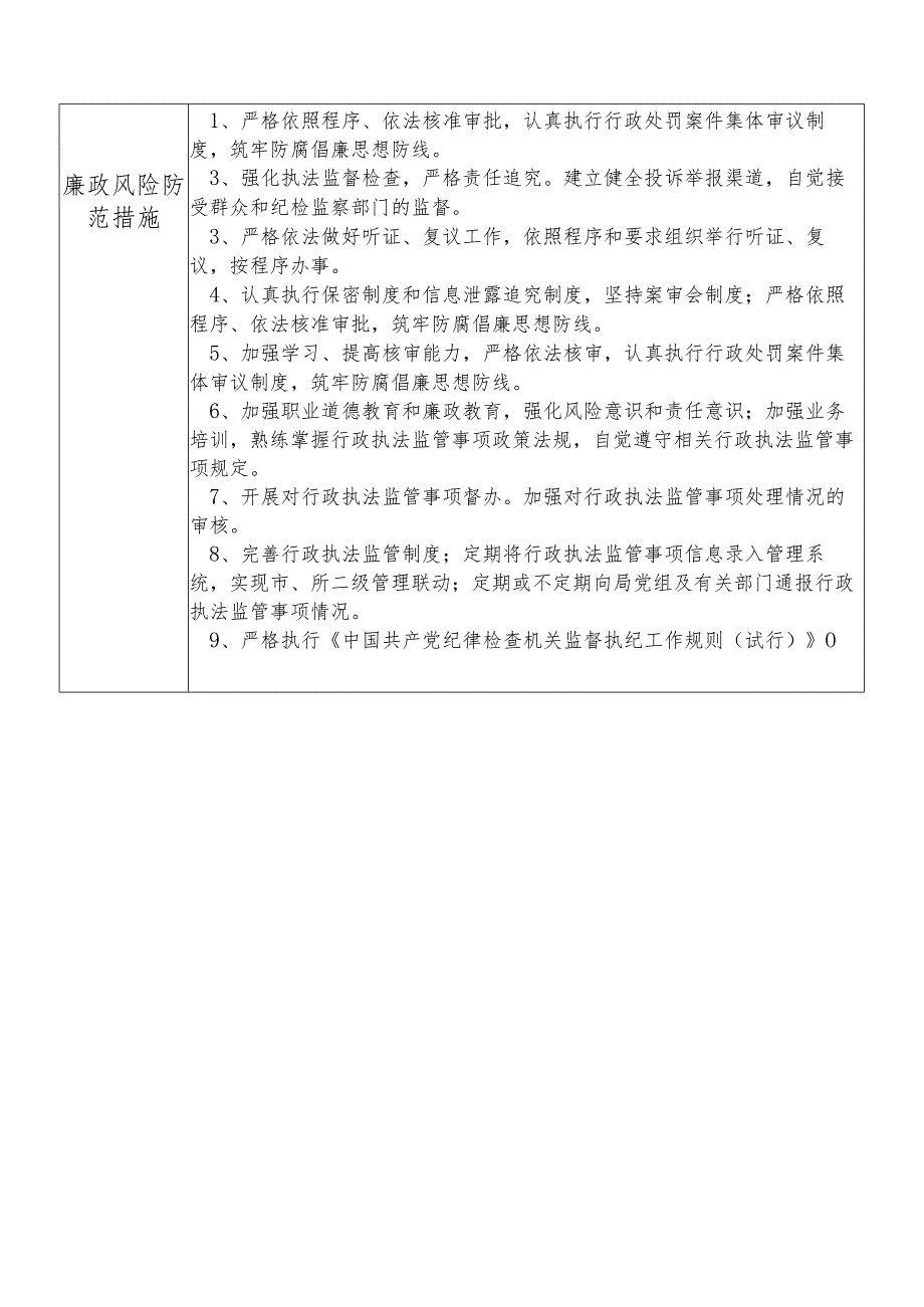 X县应急管理部门法规与行政执法检查股长个人岗位廉政风险点排查登记表.docx_第2页