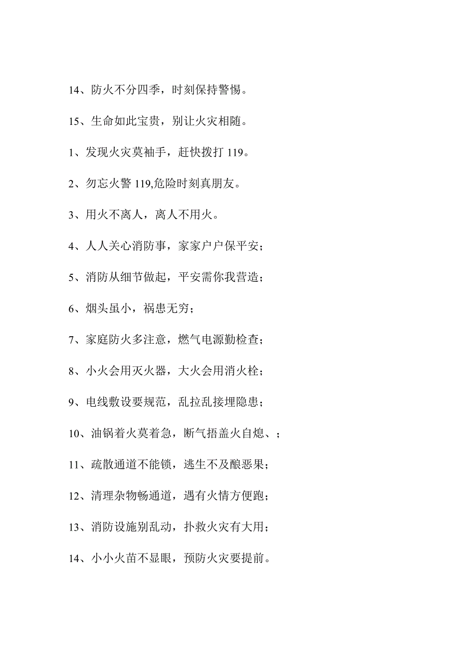 2023年大型商场《消防安全月》宣传活动标语 合计4份.docx_第3页