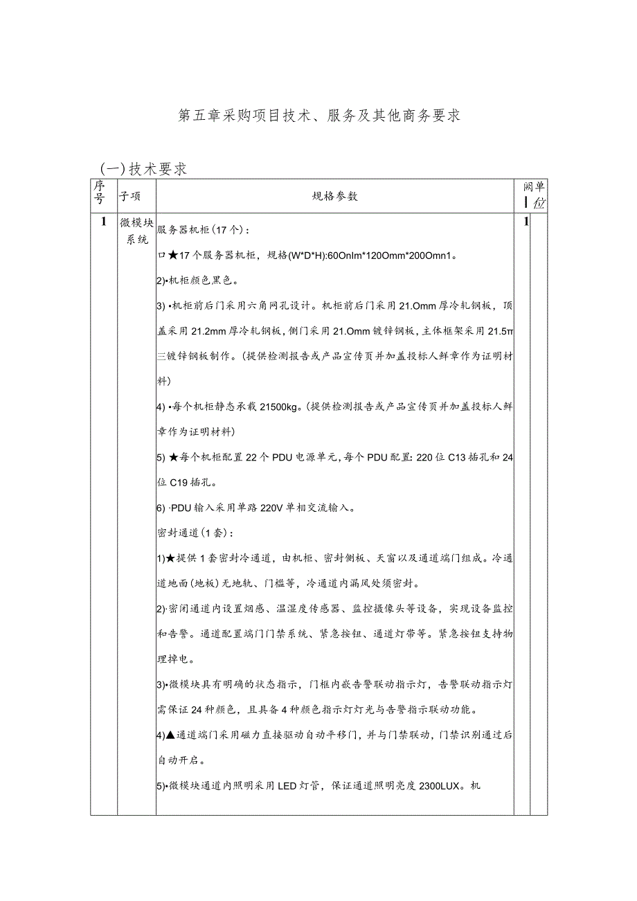 第五章采购项目技术、服务及其他商务要求.docx_第1页