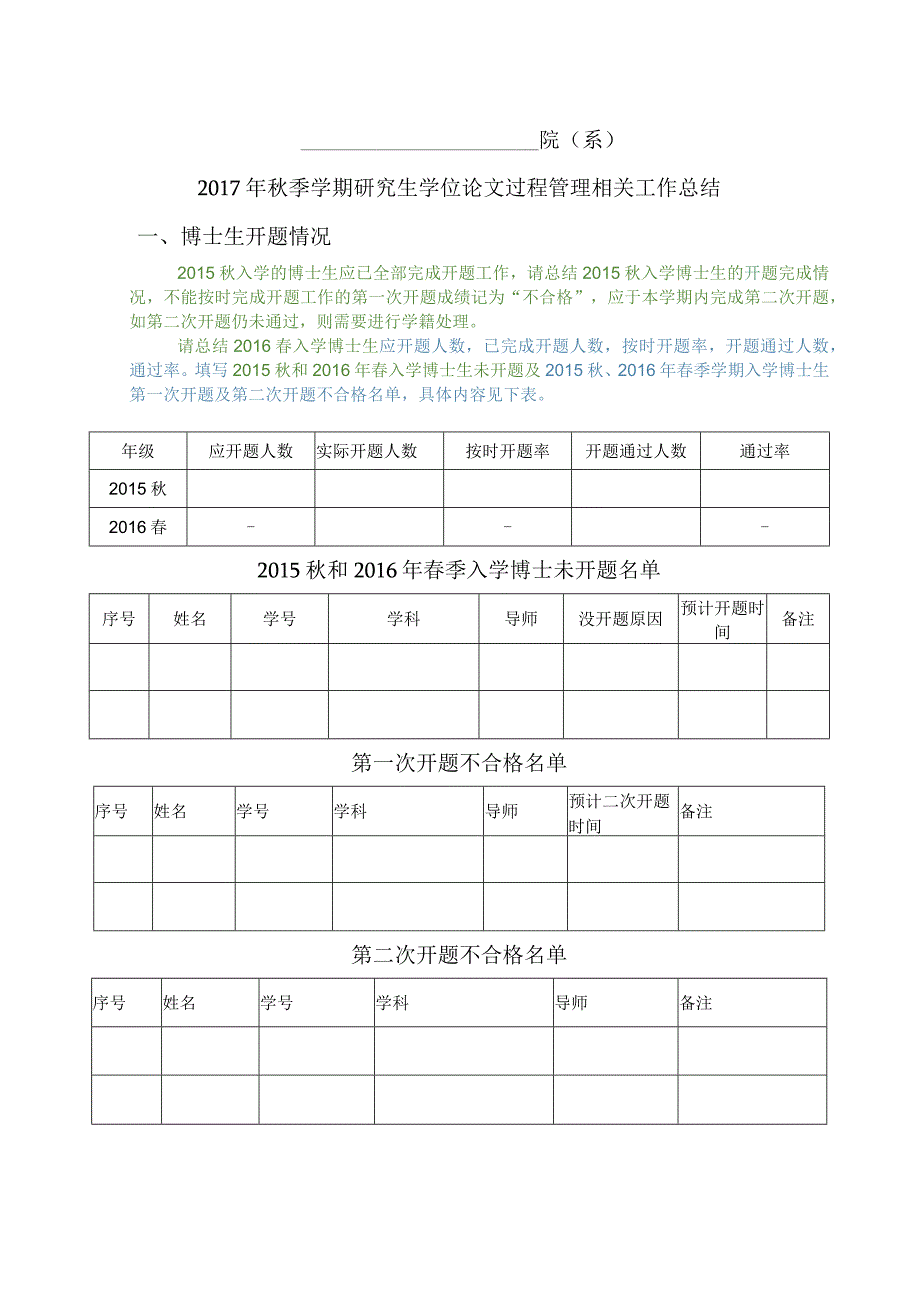 院系2017年秋季学期研究生学位论文过程管理相关工作总结.docx_第1页