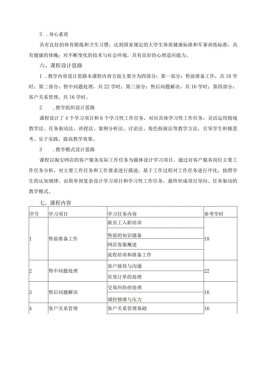 《网店客服》课程标准.docx_第3页