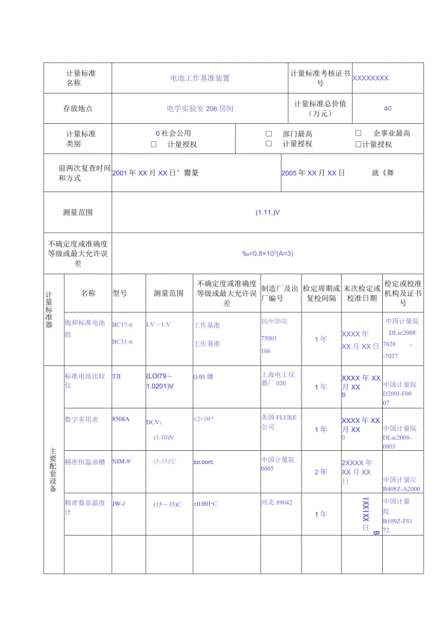 计量标准考核复查申请书示范文本.docx_第3页