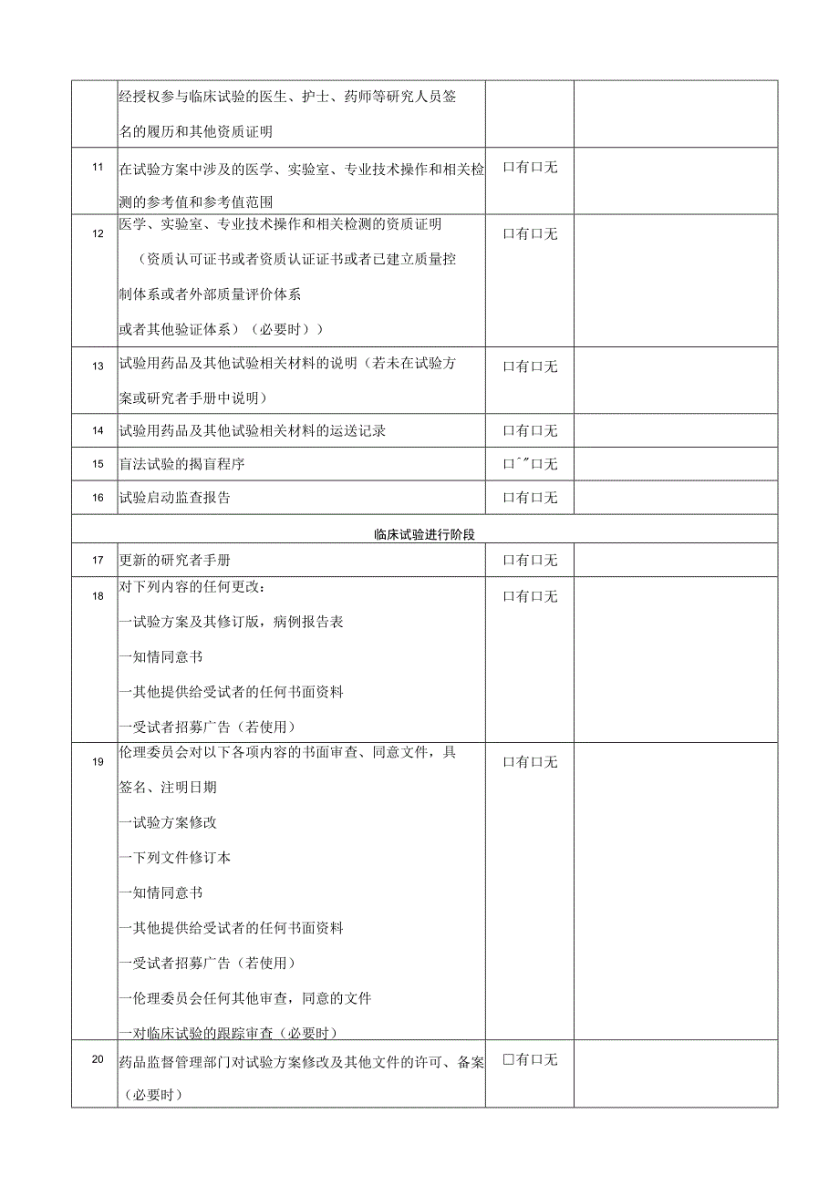 药物临床试验资料归档表.docx_第2页