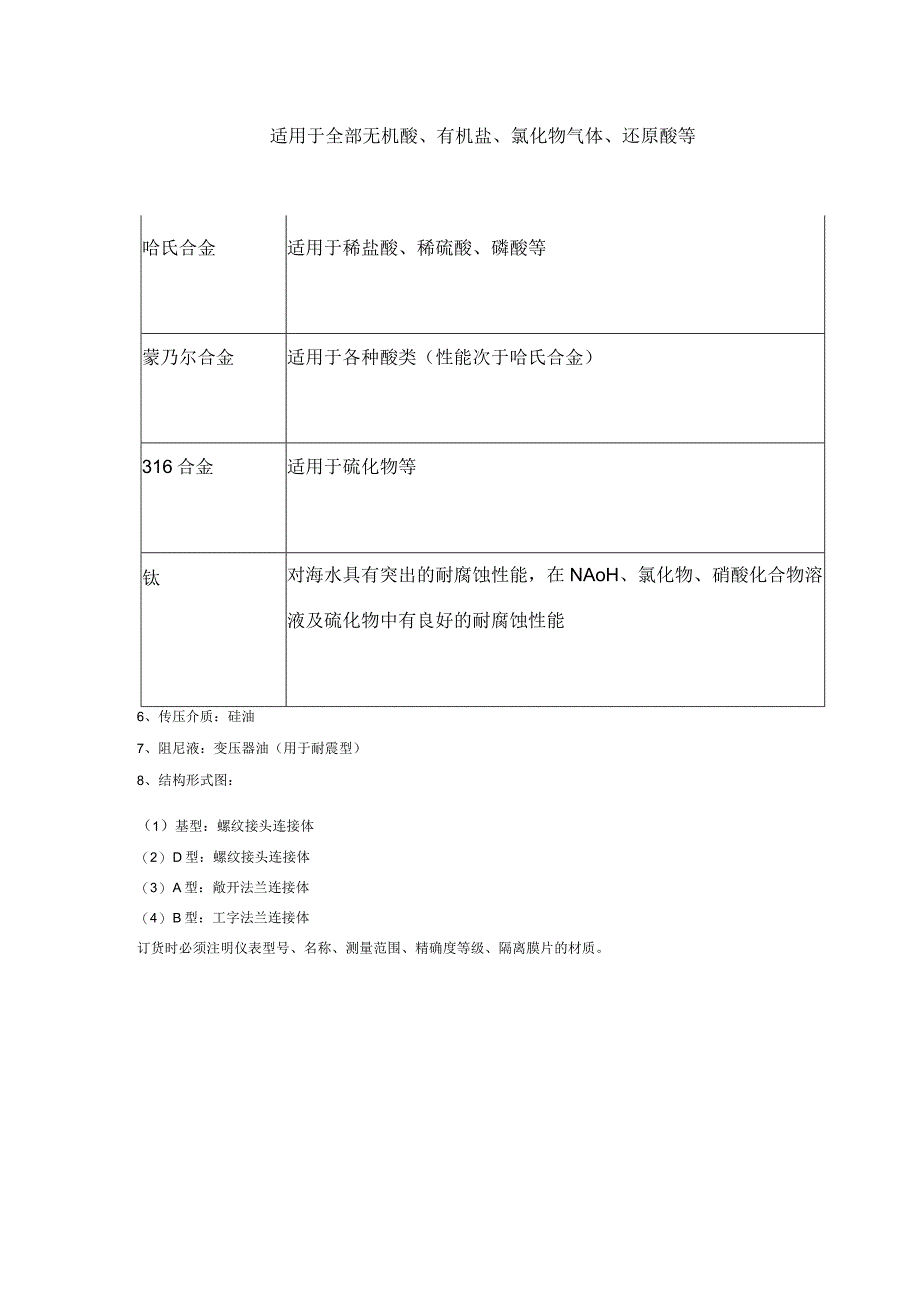 YTPF-150不锈钢隔膜压力表.docx_第2页