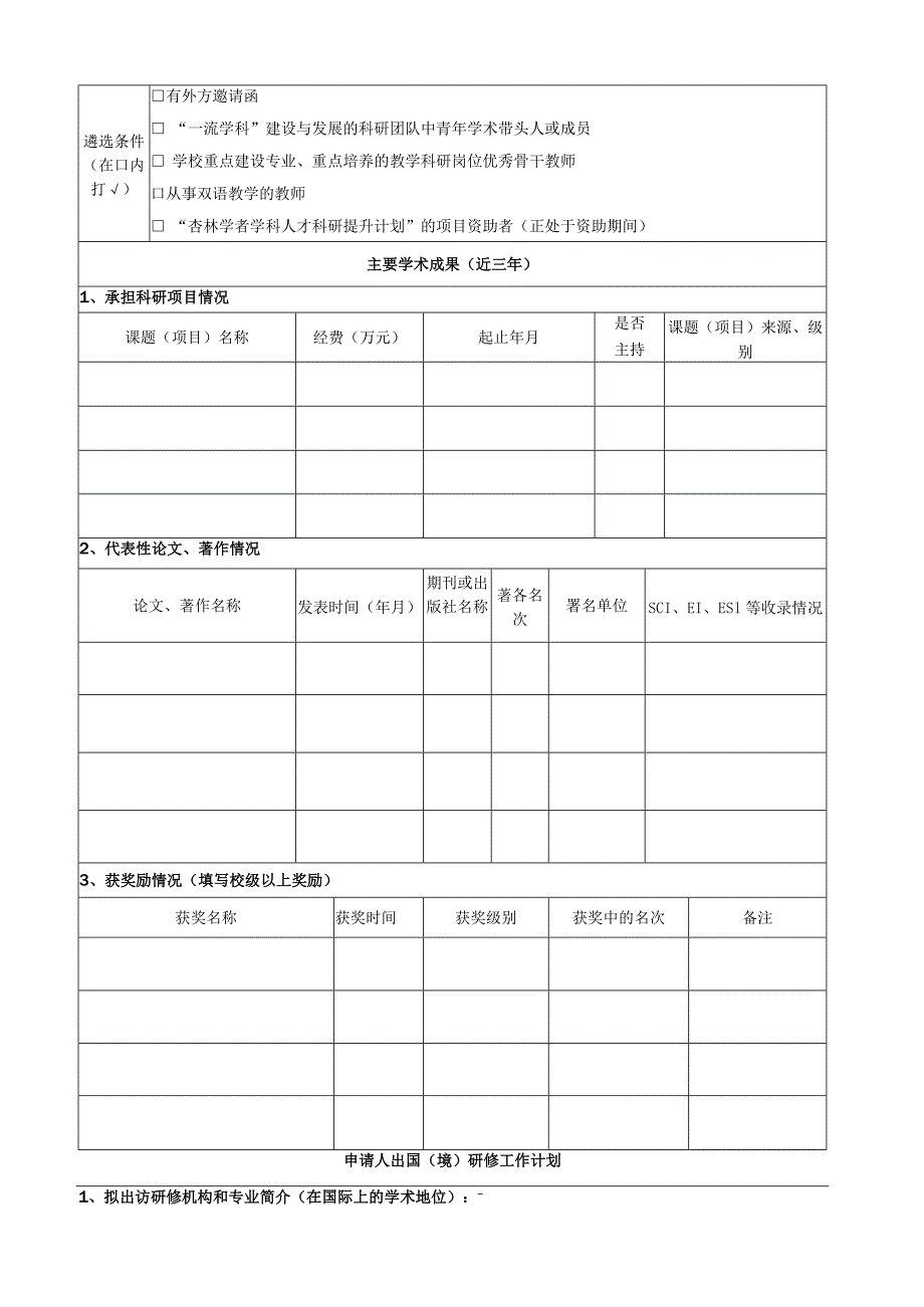 成都中医药大学青年骨干教师出国研修项目申请表.docx_第2页