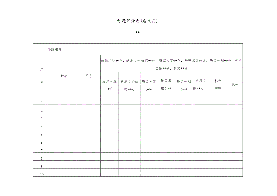 开题评分表专家用系.docx_第1页