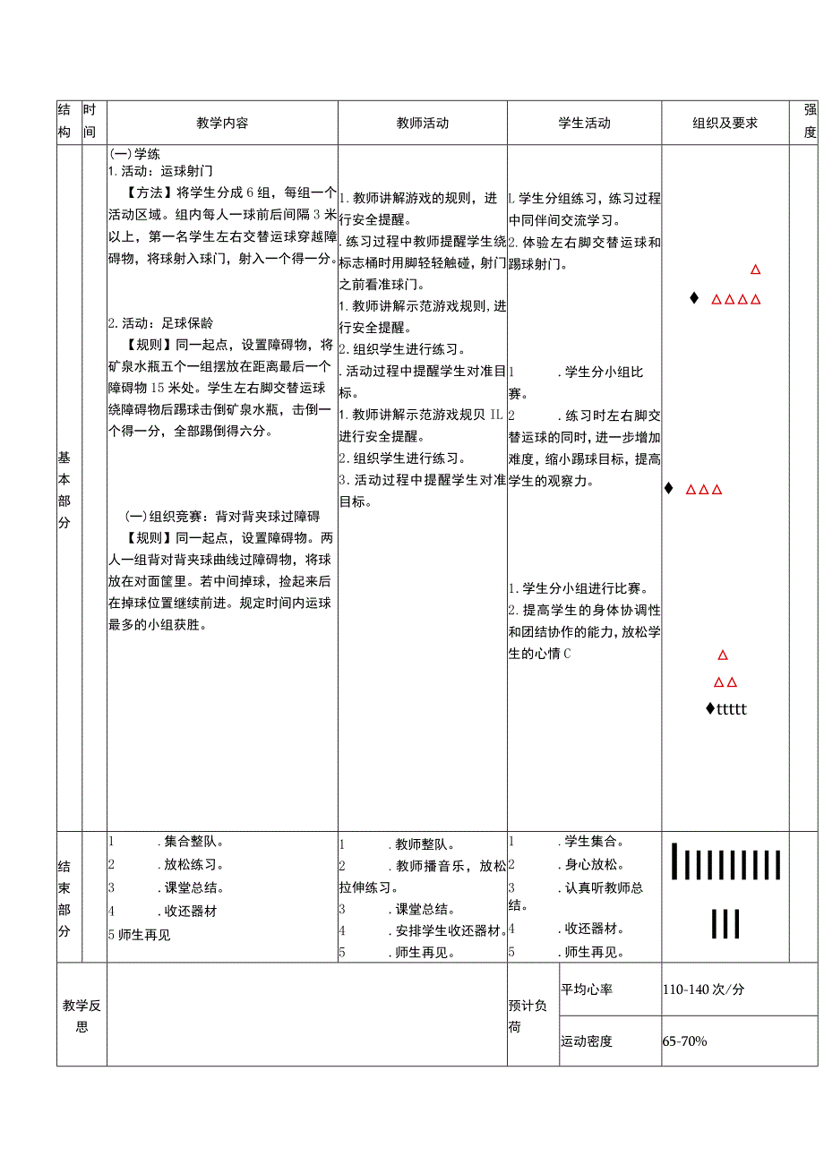 二年级下册水平一下肢操控技能训练小足球左右脚运球和脚内侧踢球体育与健康教案.docx_第2页