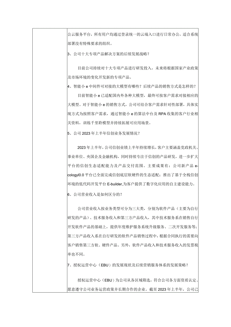 泛微网络泛微网络科技股份有限公司投资者调研活动记录表.docx_第3页