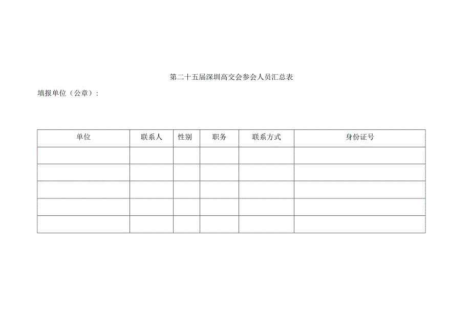 第二十五届深圳高交会参会人员汇总表.docx_第1页