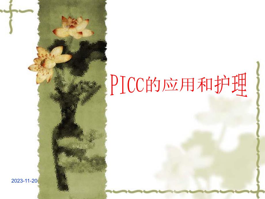 PICC的应用和护理.ppt_第1页