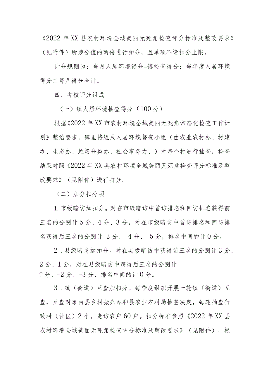 2022年XX镇农村环境全域美丽无死角整治考核办法.docx_第2页