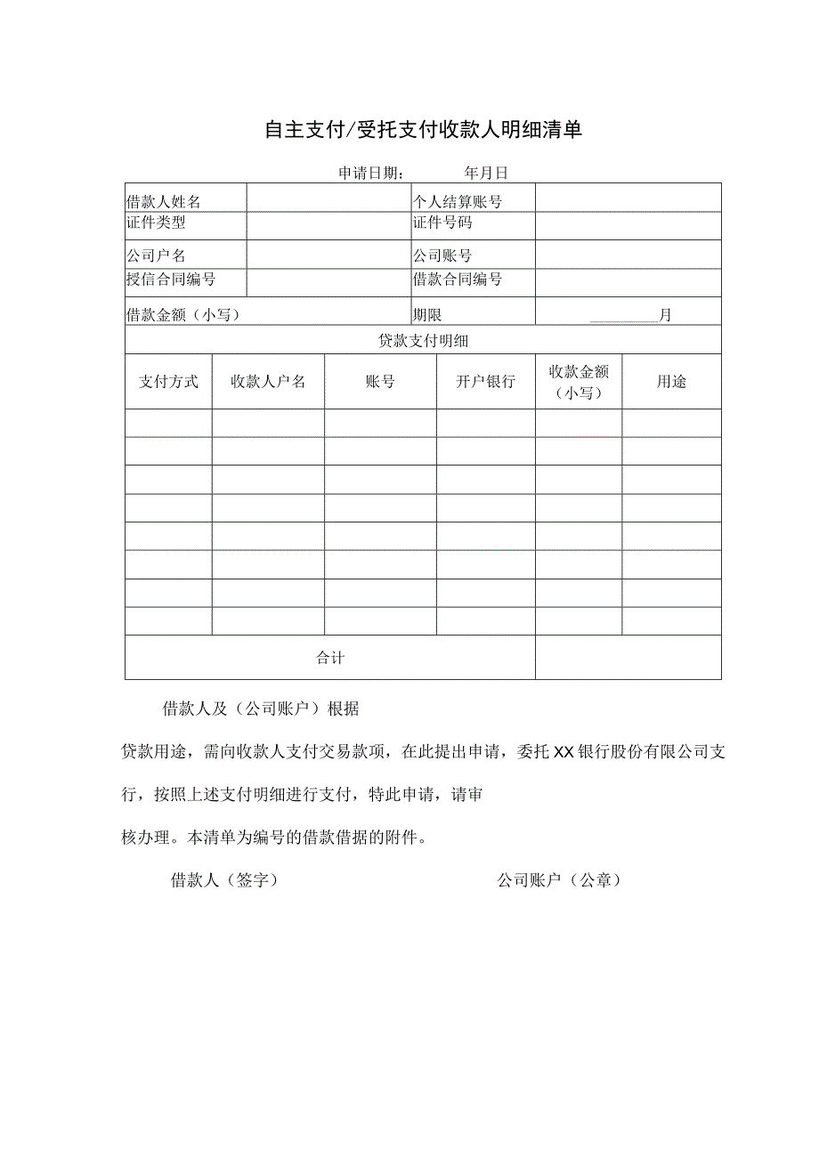 自主支付及受托支付收款人明细清单（2023年）.docx_第1页