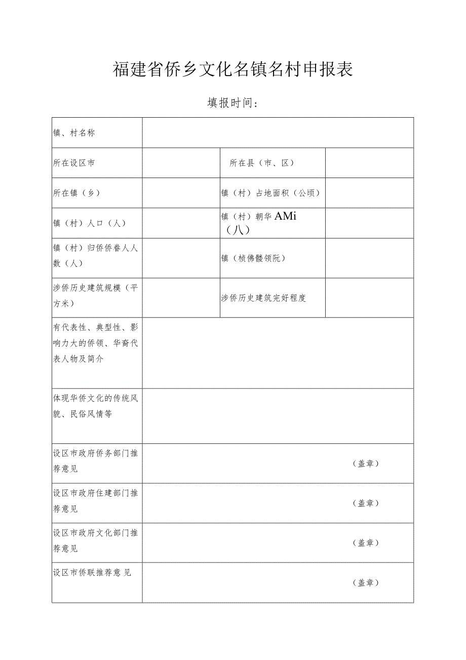 福建省侨乡文化名镇名村申报表.docx_第1页