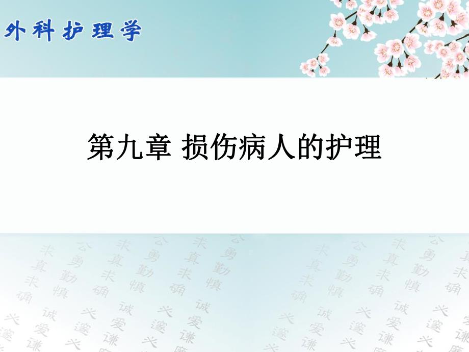 第九章损伤病人的护理.ppt_第1页